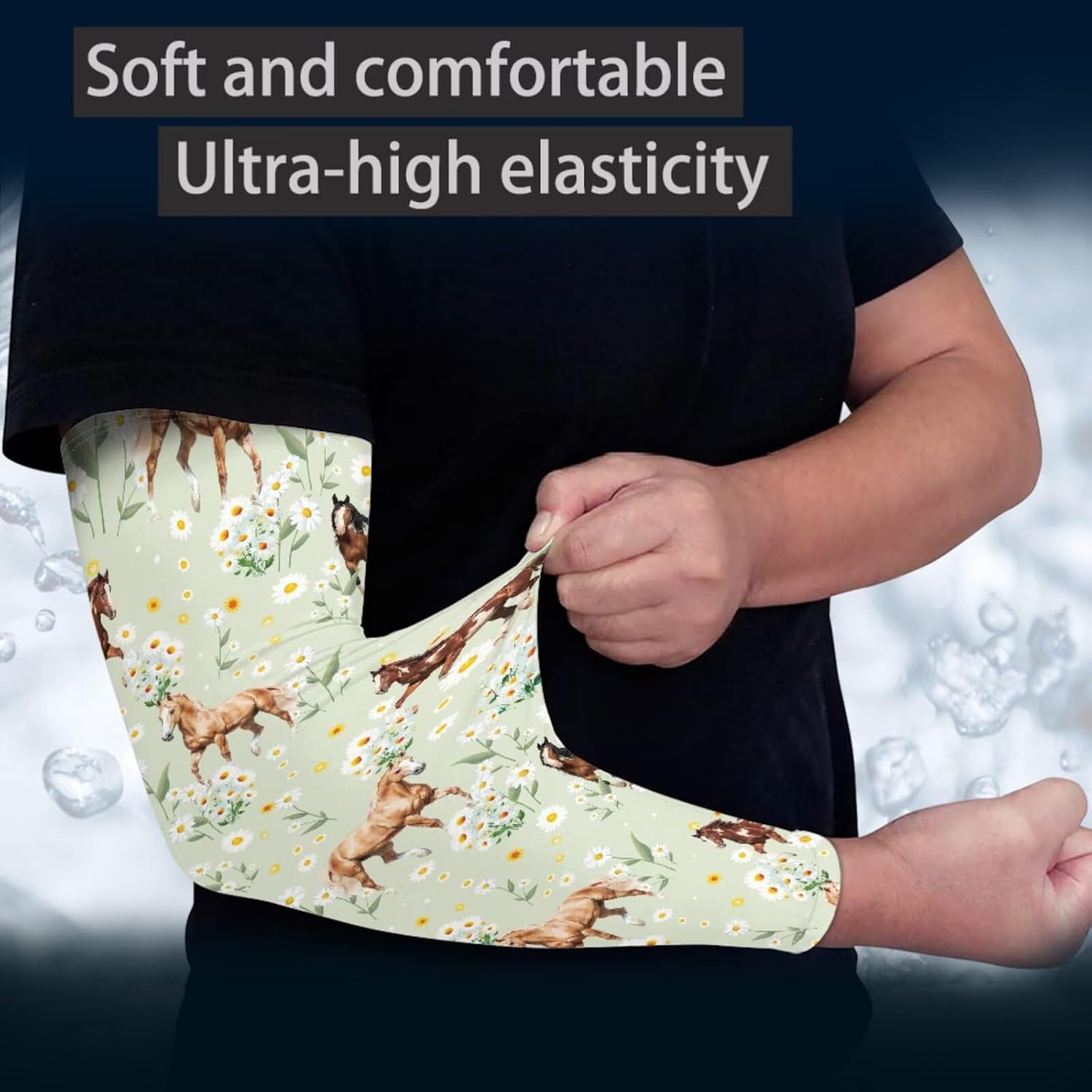 Binienty Arm Sleeves for Women Men with Sun Visor and Headbands, UV Protection Summer Outdoor Accessories for Beach Travel