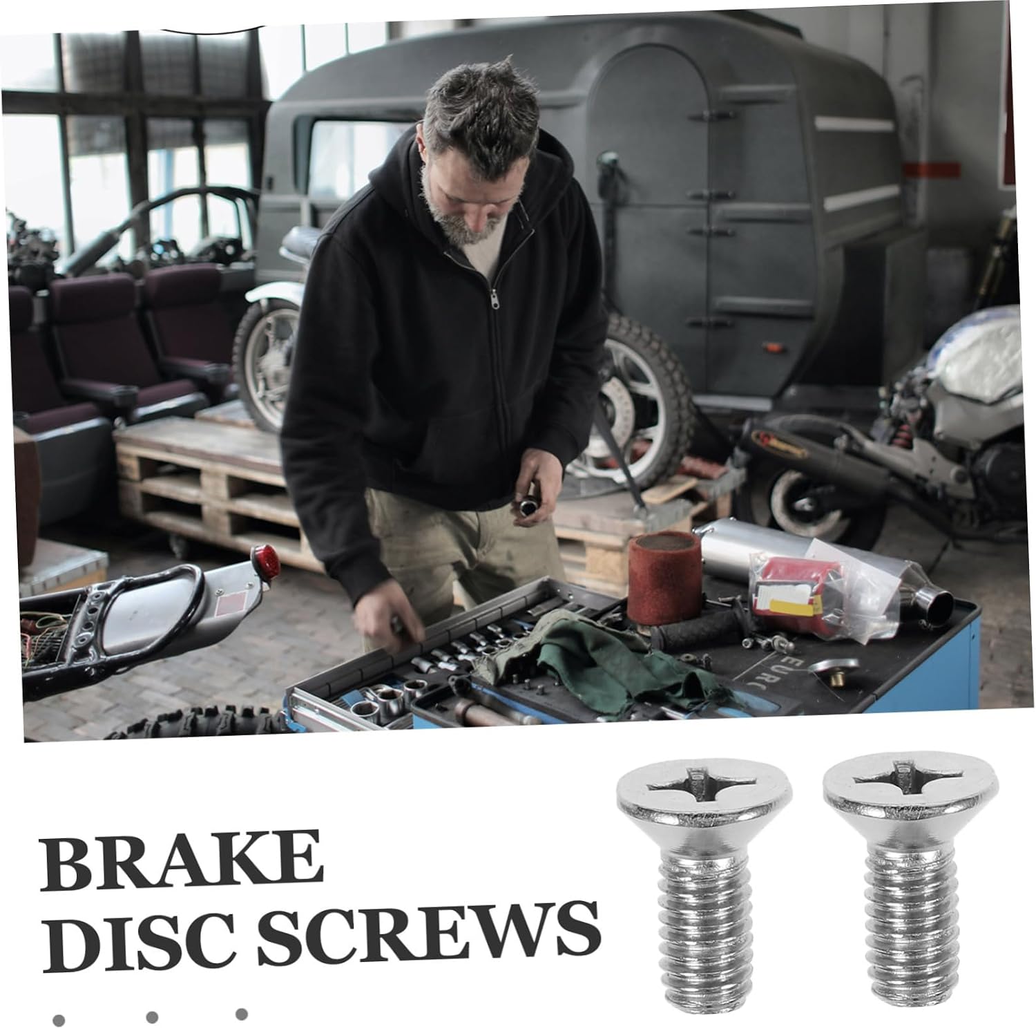 GLEAVI 12pcs Car Brake Disc Screws Durable and for Secure Disc Brake Installation Compatible Lightweight and Easy to Store