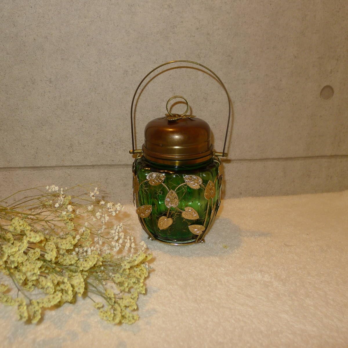 古い ガラス キャンディポット ボンボニエール 古道具 アンティーク 古い ガラス キャンディポット ボンボニエール 古道具