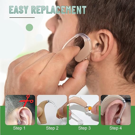 Scettar 12 Pcs Hearing Aid Tubes, Lightweight Hearing Aid Tubes NHS, Suitable for Most Hearing Aids Tubes