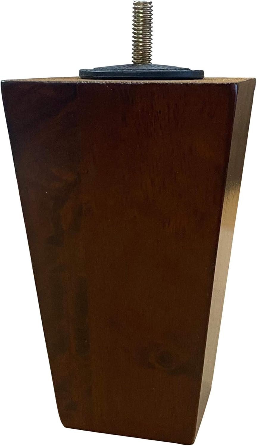Elegent Upholstery 5" Solid Wood Furniture Sofa/Chair/Ottoman Tapered Legs Walnut Finish [5/16" Bolt] - Set of 4