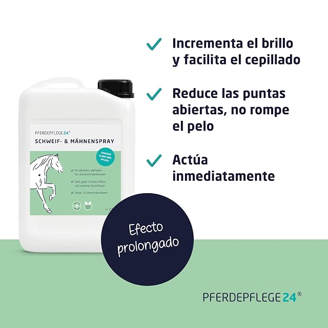 Foto 2 de 6 de PFERDEPFLEGE24 Spray Abrillantador y Desenredante para Cola y Crin de Caballos - 500ml y 1L y 2,5l