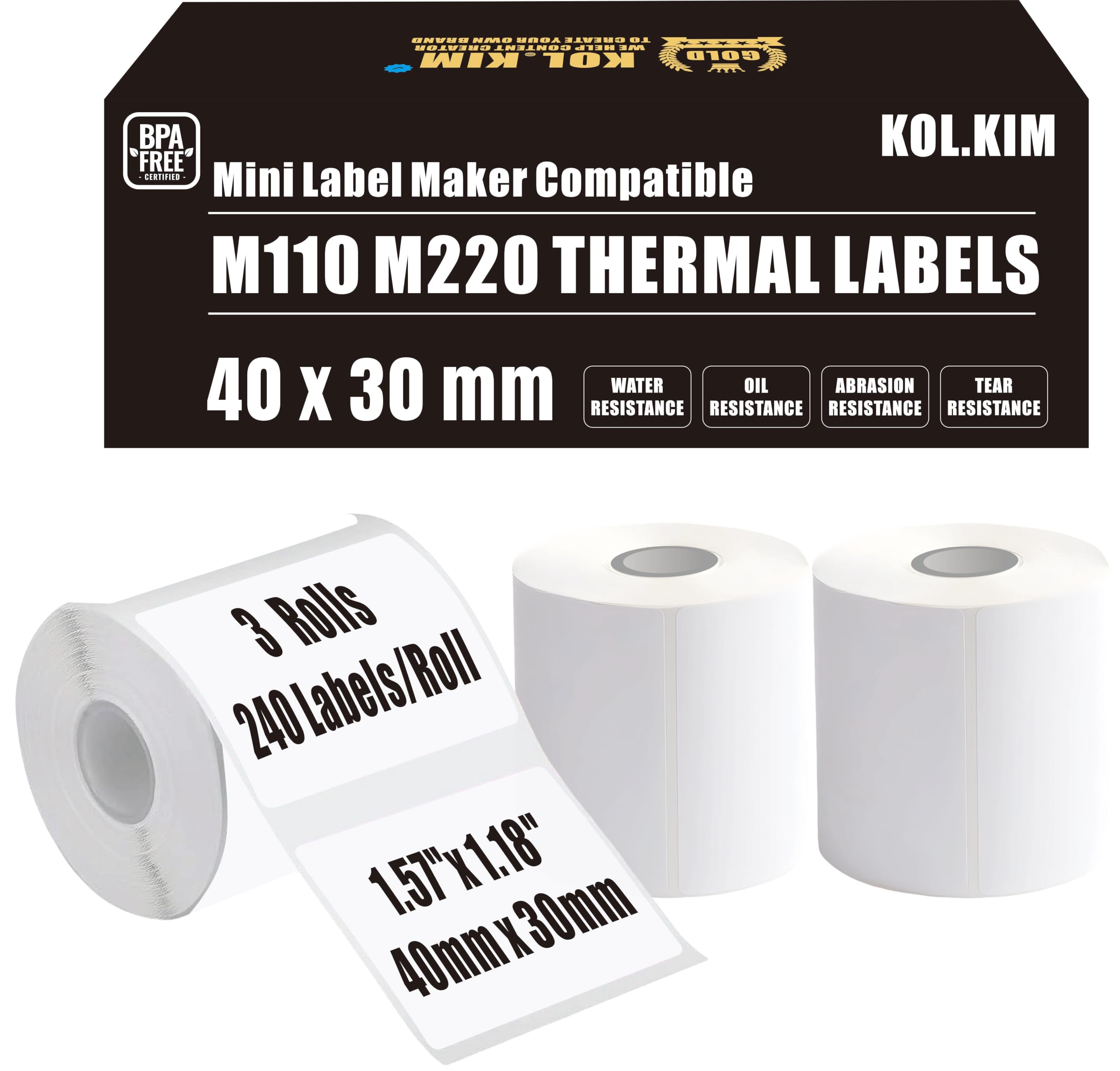 M220 Labels M110 Thermal Labels for Phomemo M100 for Print Master M120 M220 M110 M200 M221 Label Maker Tape for CLABEL 221B Refill N20 Label Tape 1.57