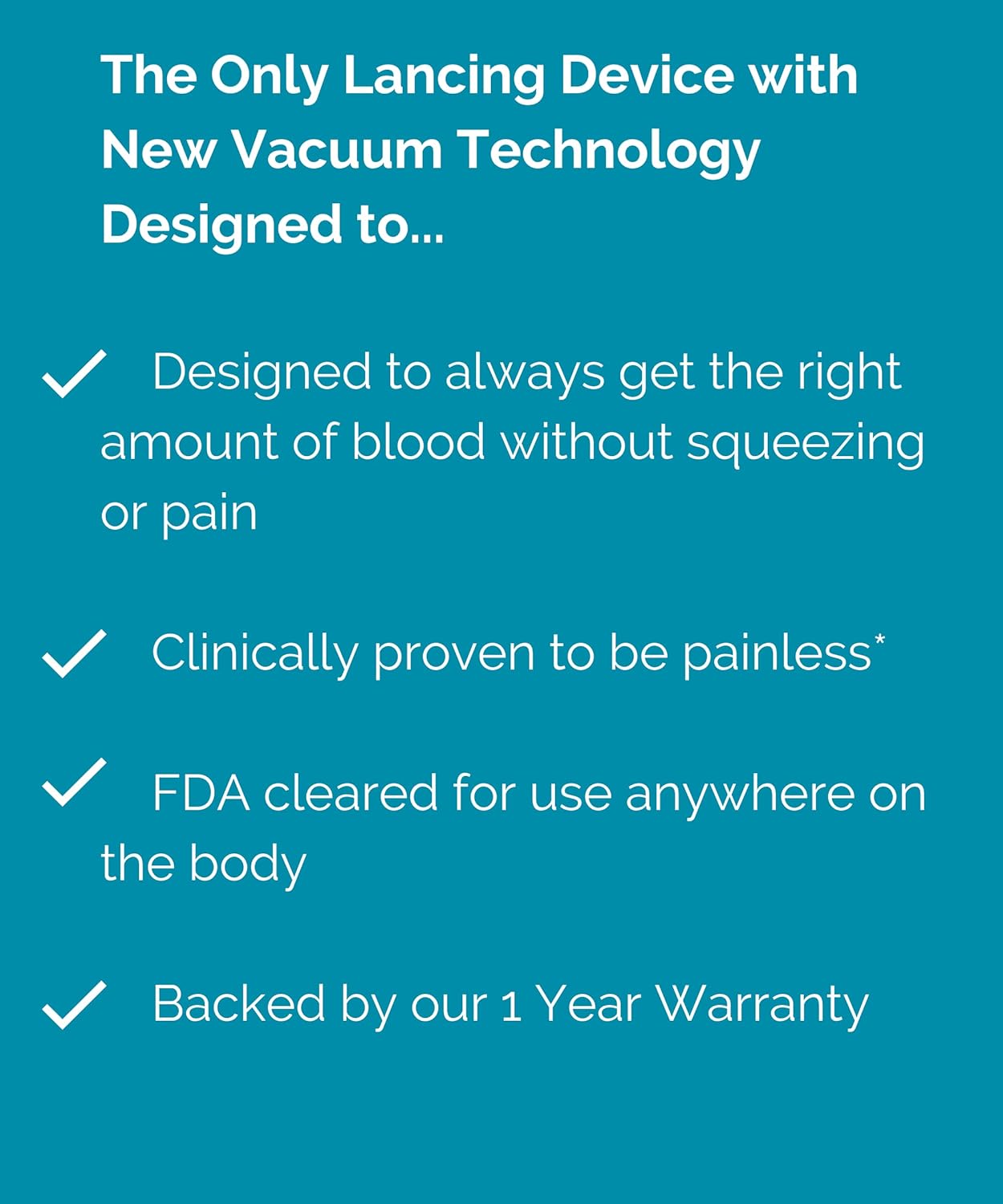 Genteel Plus | Painless Lancing Device | Vacuum Technology | Blood Glucose and Ketone Testing | Pain-Free Blood Draw | Blood Sugar Monitoring Kit for Diabetes : Health & Household