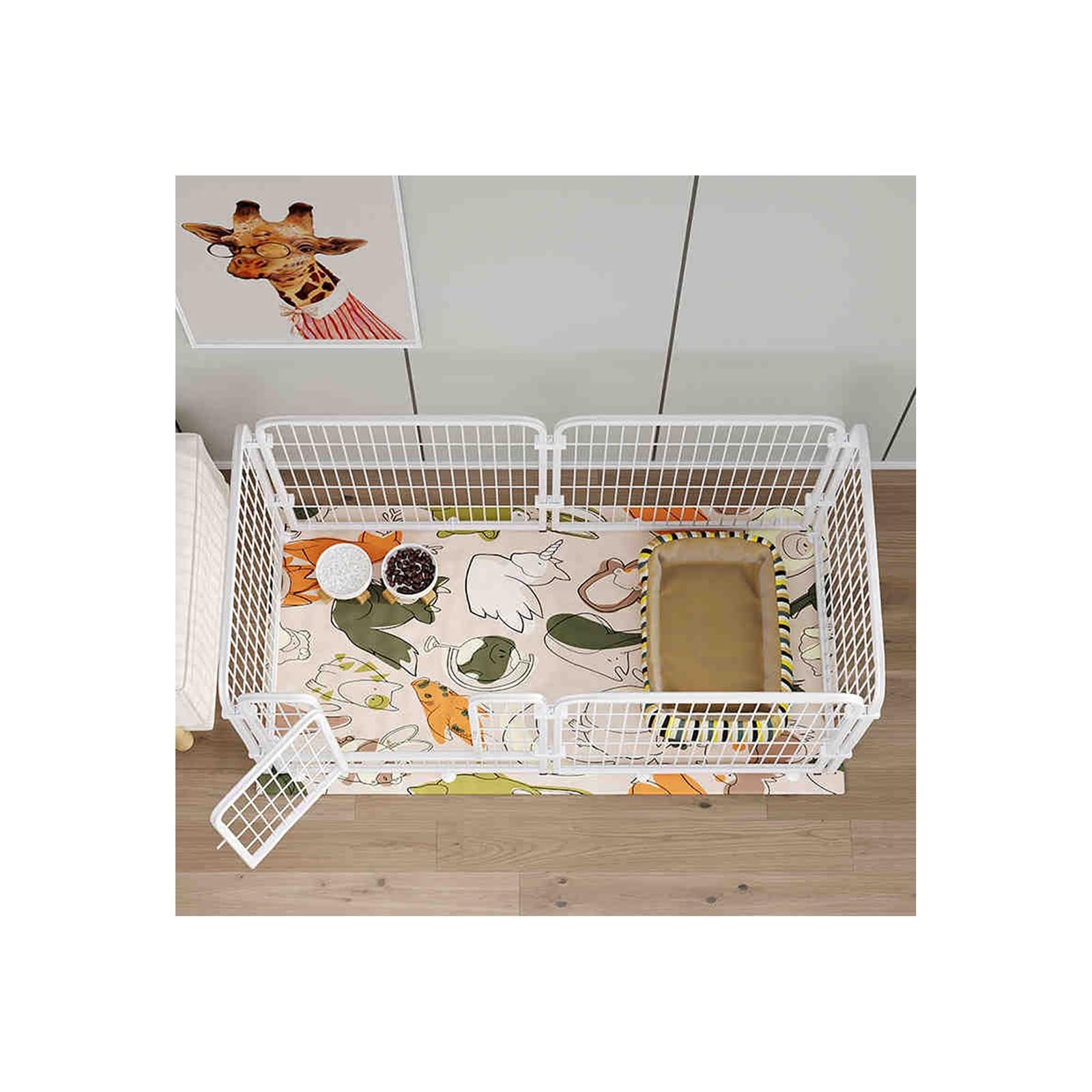 Recinto Recinzione Per Cani Recinto Per Cuccioli Recinto Per Animali In Metallo Recinto Per Animali Da Esterno E Interno Recinzione Per Cuccioli Con Porta Recinto Per Cani Pieghevole(White,12