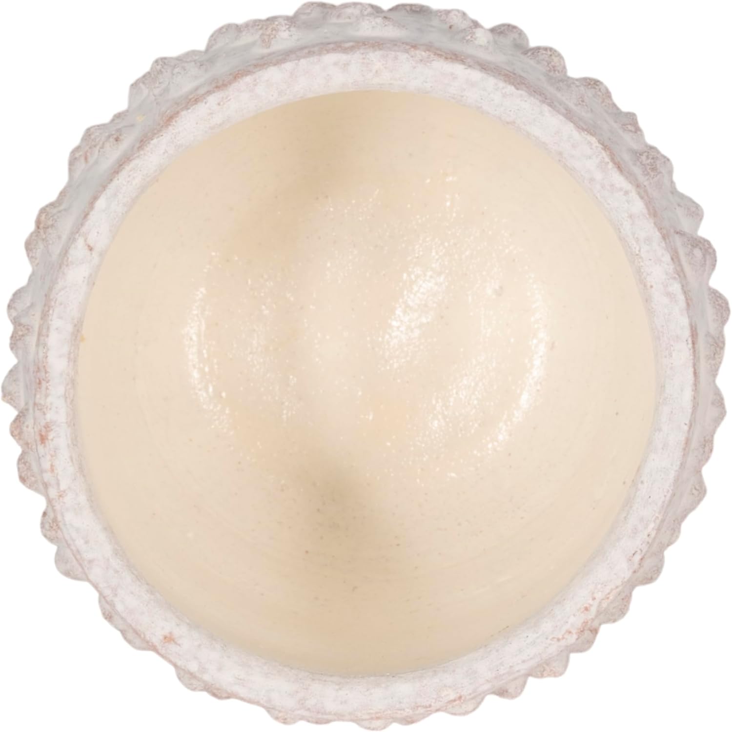 Garden Pottery Flower Pot with Bubble Texture – Decorative Round Terracota Planter for Indoor and Outdoor Plants – Unique Contemporary Accent for Garden, Patio, or Home Decor – 5" White