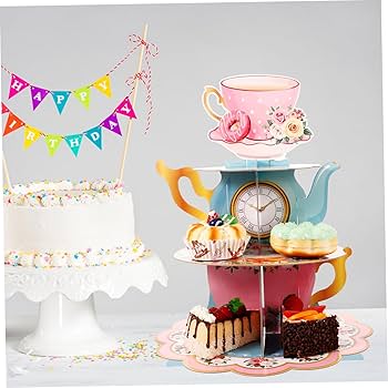 Amazon｜AOKWAWALIY ケーキスタンドデザート台 プリンセスカップ