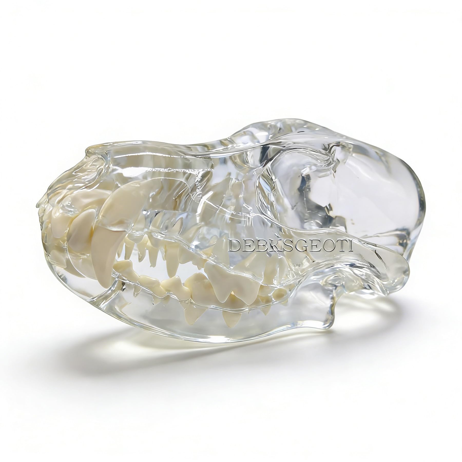 DEBKSGEOTI Canine Skull Dog Jaw Dental Model Typodont Oral Clear Teeth Model Pet Clinic Anatomical Tooth for Canine Veterinary Office Education Decoration Demonstrate (Dog Skull Model)