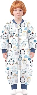 MlKAFEN Baby Schlafsack Langarm mit fuBen 3,5 tog, Winter babyhöhe 105-115cm