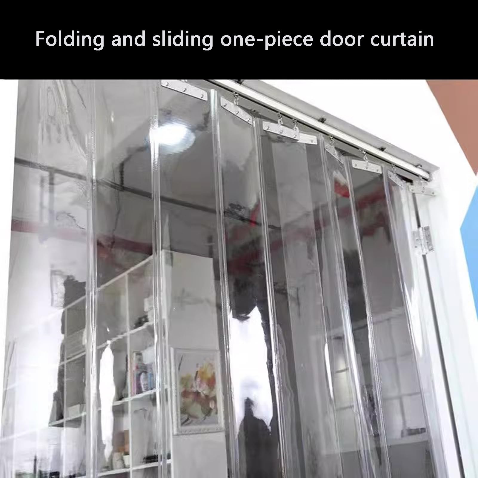 PVC-Streifen Vorhang Kit für Gefrierschrank, Keller, Fabrik, Garage und Schiebetüren