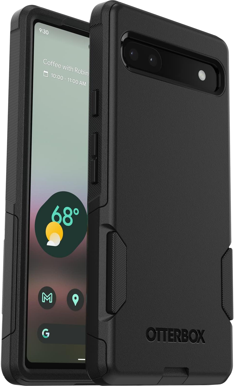 OtterBox Google Pixel 6A Commuter Series Case - BLACK, Slim & Tough, Pocket-Friendly, with Port Protection