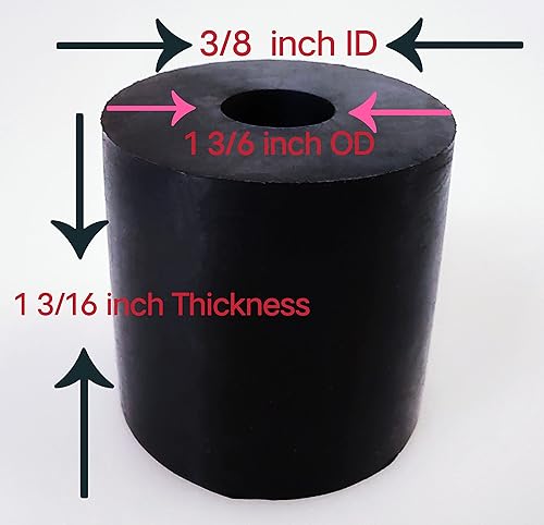 Miniatura 5 de Generic Espaciador multiusos de goma de neopreno de 1 316 pulgadas de diámetro exterior x 38 pulgadas de diámetro interior x 1 316 pulgadas de