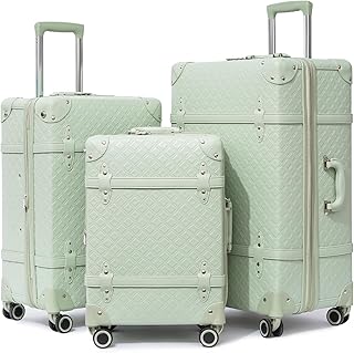 Vintage Luggage Sets for Women Retro Suitcase Cute Vintage Expandable Lu...