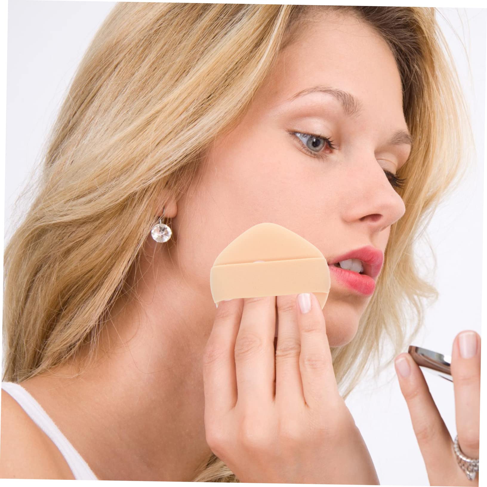 FOMIYES 12 Pz piumino da cipria spugna per spugnette per sfumare per il trucco spugnetta make up make up sponge make up applicatori per il viso spugnetta rotonda per il trucco