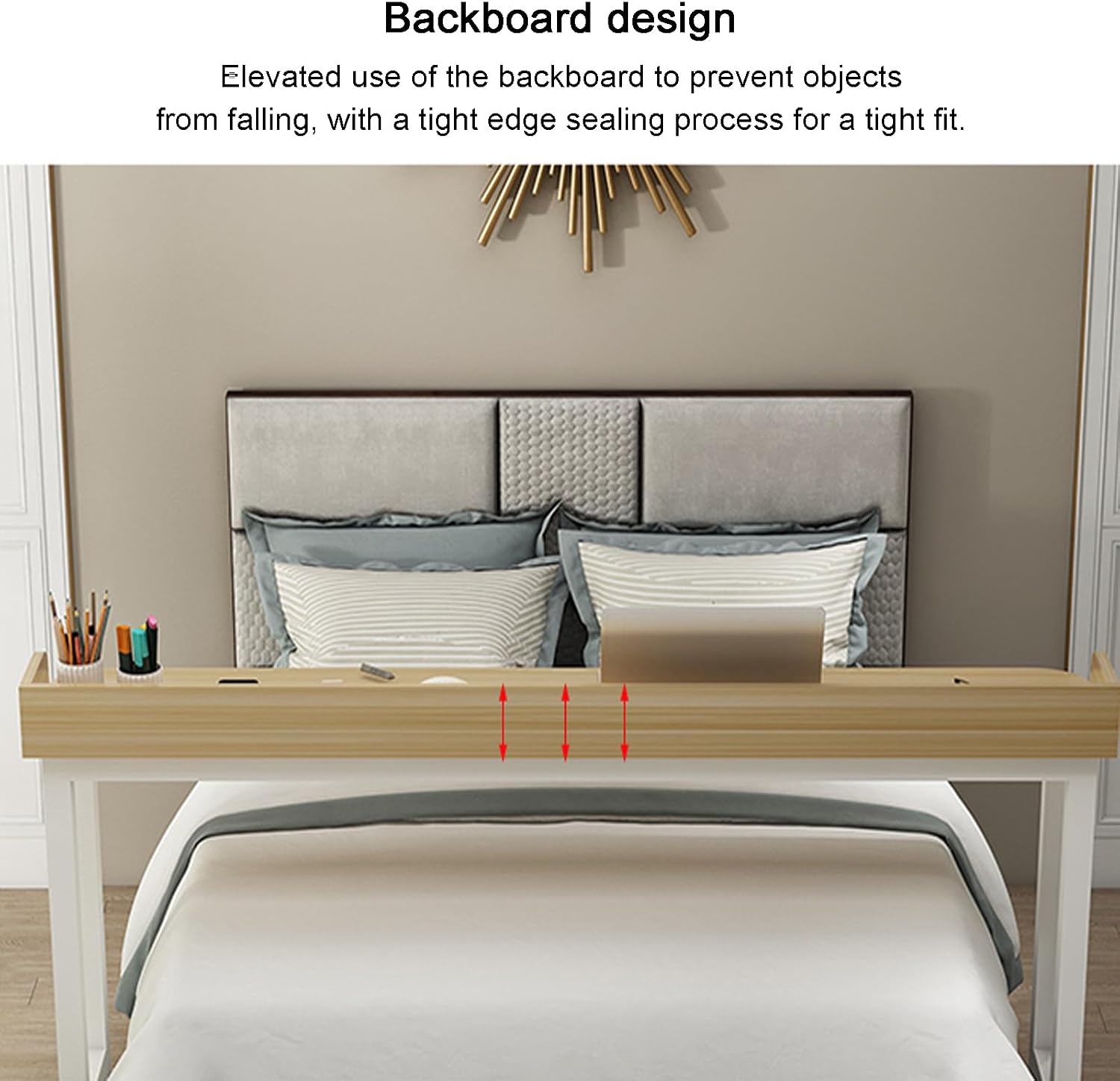 Bed Desk Bed Table Over The Bed Table with Wheels overbed Table Over The Bed Desk Desk for Bed Over The Bed Table Mobile Cross-Bed Table, Suitable for Anywhere in The Home. 170cm/66.9in prim