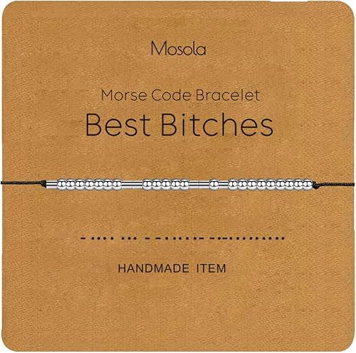 VIMIEW Pulseras con código morse para mujeres, regalos de amistades para mujeres, mamá, esposa, amigas, mejor amiga, hermana, abuela, regalo de