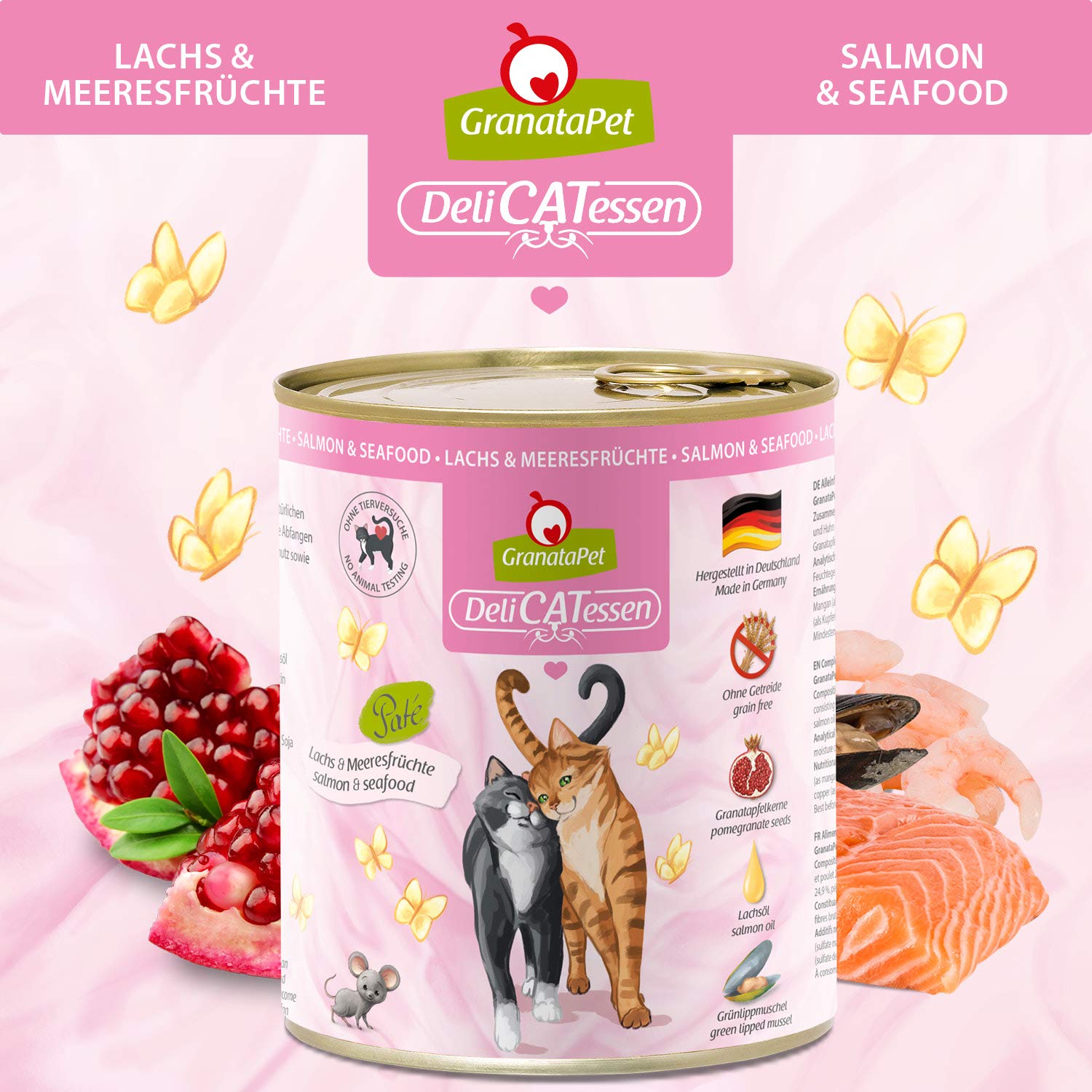 GranataPet Delicatessen, 6 x 800g, Nassfutter für Katzen, Katzenfutter für Feinschmecker, Futter ohne Getreide & ohne Zuckerzusätze (Packung mit 2)