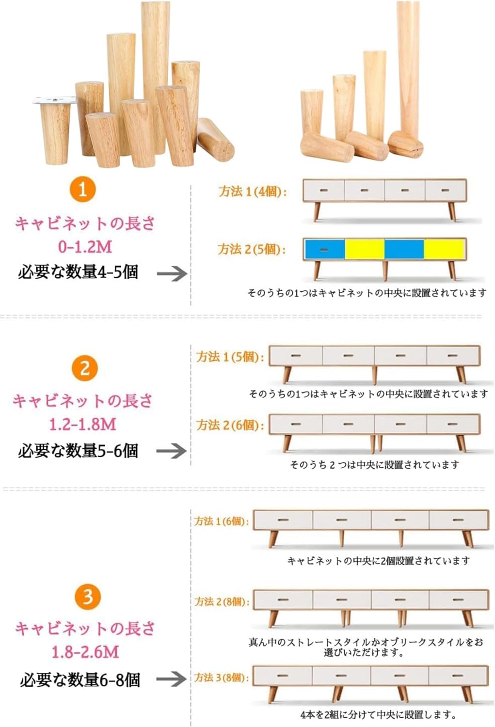 kxptso 木製 テーブル 脚 机 脚 4本セット テーブル脚 DIY 置き換え足 家具脚 後付け ソファ 脚 無垢材 テーブル