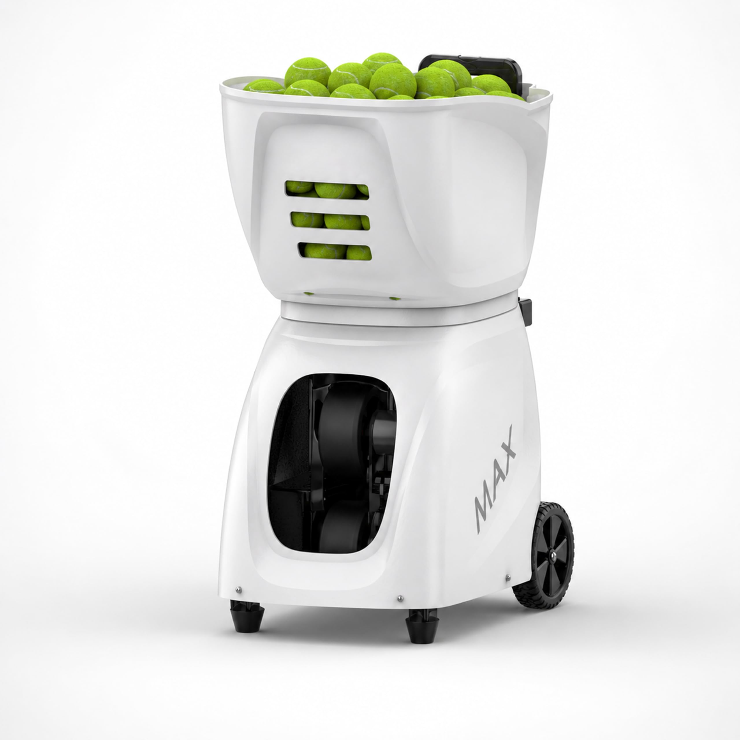 PUSUN PT-MAX C Smart Tennis Trainer & Ballmaschine - Profi Ballwerfer mit App-Steuerung, 28 Landepunkte, 26 Modi & 5-7 Std. Laufzeit für jedes Spielniveau (Weiß)