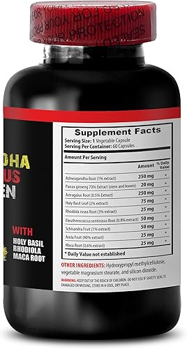 Miniatura 4 de ADAPTOGEN Cápsulas complejas con ASHWAGANDHA, astrágalo, albahaca sagrada, rodiola, raíz de maca, panax ginseng  Mejora el enfoque y la función