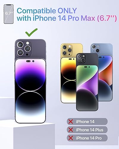 Miniatura 2 de TORU CX Slim - Funda tipo cartera para iPhone 14 Pro Max Funda protectora a prueba de golpes resistente con tarjetero oculto y ranura para
