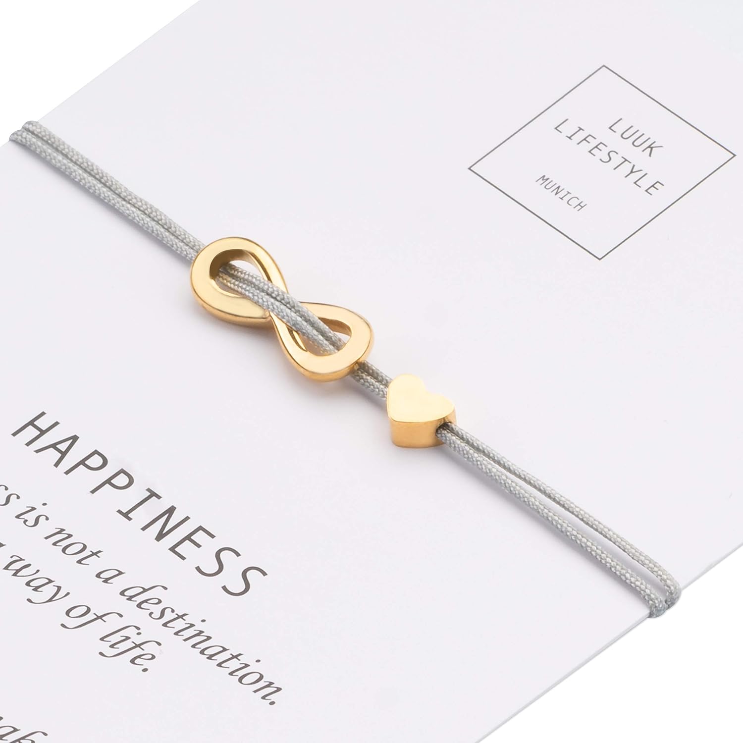 LUUK LIFESTYLE Filigree bracelet with infinity pattern pendant, simple and minimalist fashion accessory - Image 3