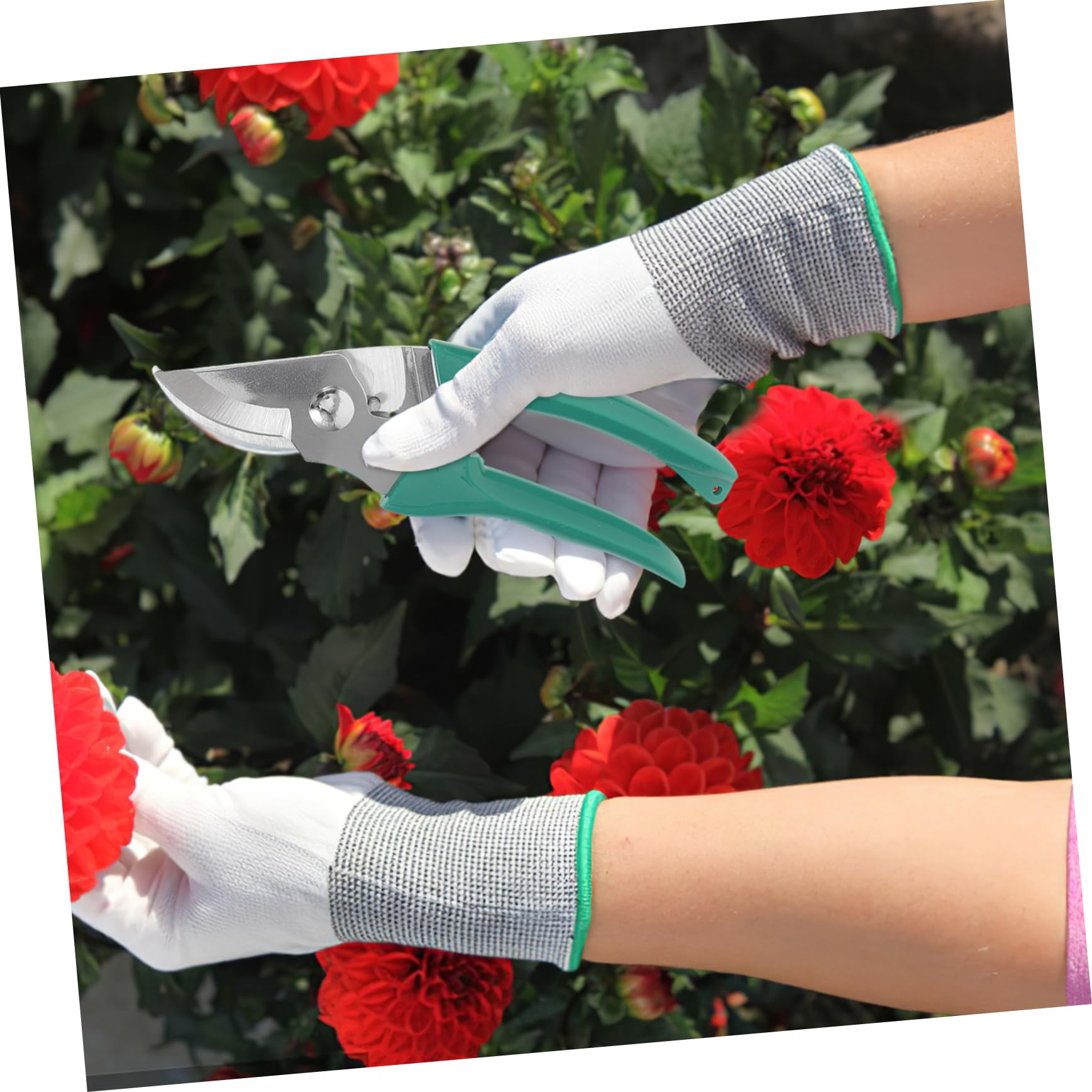 Kit de Herramientas de Jardinería 10 Piezas con Rastrillo, Pala y Tijeras, en Funda de Transporte para Cultivo y Mantenimiento del Jardín