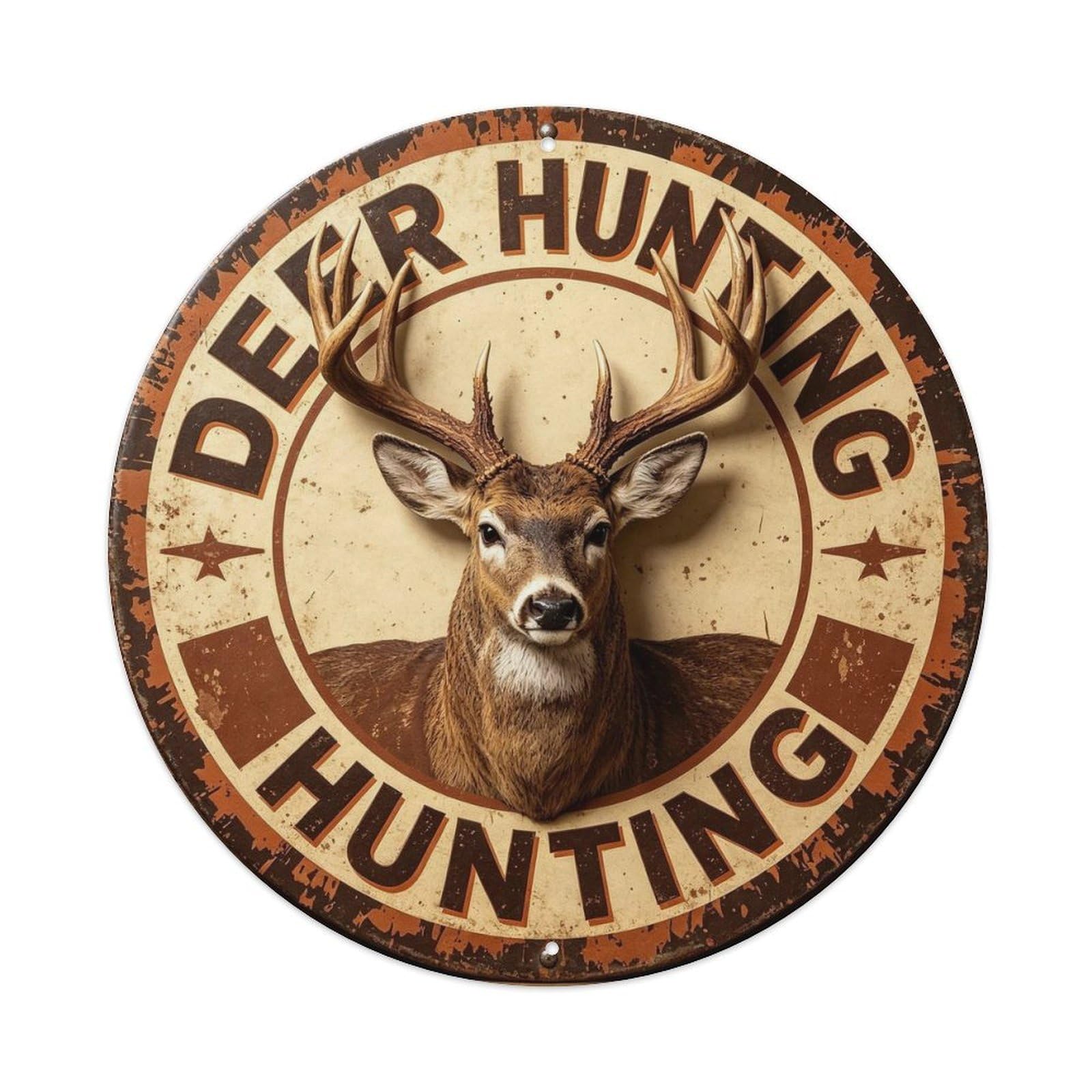 Deer Hunting Metal Tin Sign Plaque
