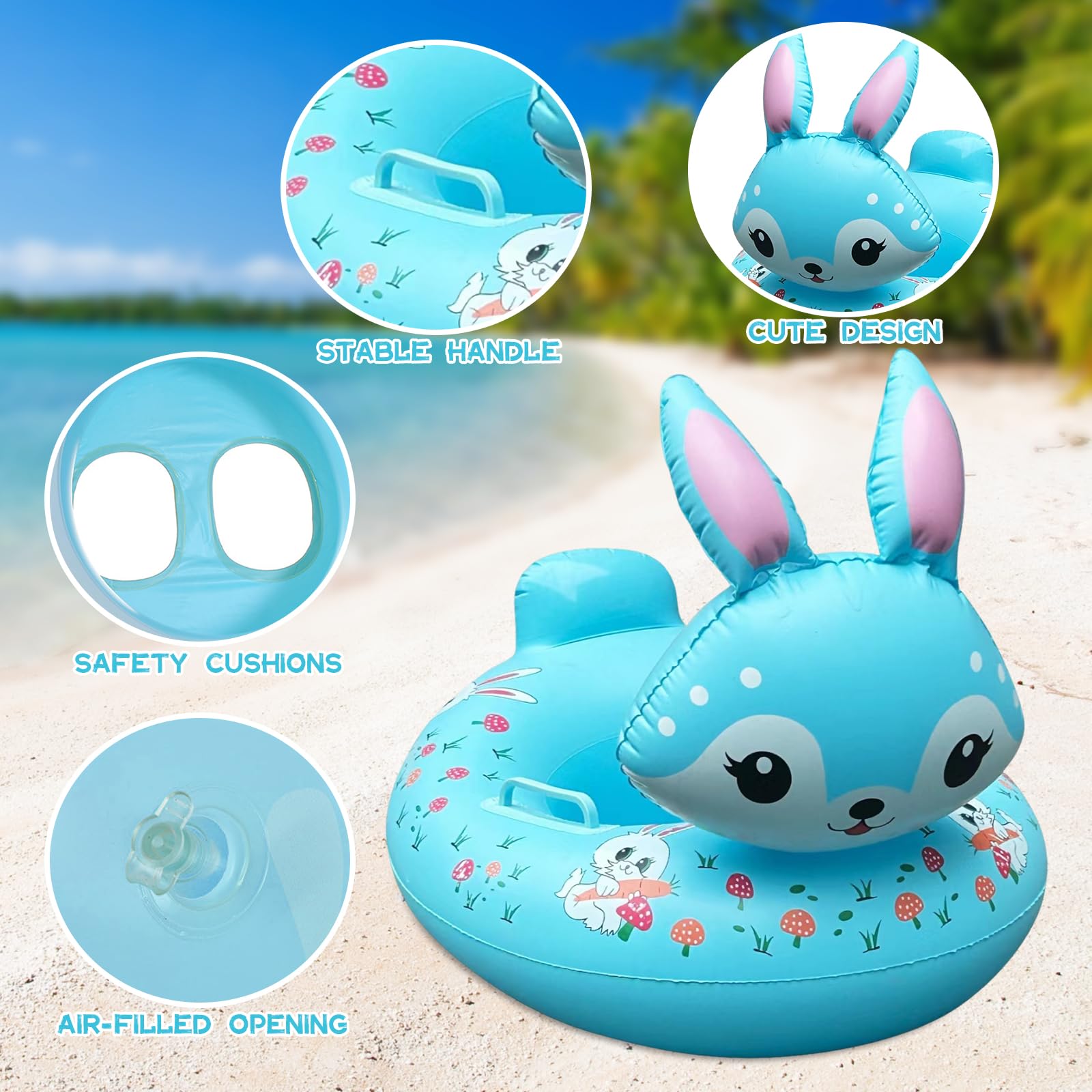 Anneau de flotteur de cou de bébé gonflable - Float de piscine de natation sûre pour les nourrissons pour les tout-petits (8-36 mois Anneau de flotteur de cou de bébé gonflable - Float de piscine de natation sûre pour les nourrissons pour les tout-petits (8-36 mois