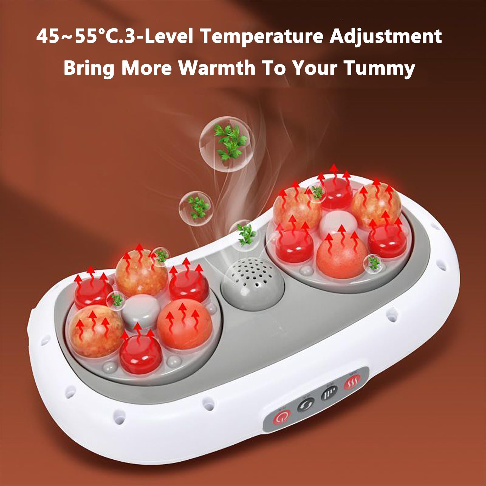 Ceinture Amincissante Électrique Sans Fil, Appareil De Massage Abdominal Avec 12 Têtes De Massage Et 3 Modes, Température Réglable 45 À 55 °C Et Synchronisation 10 Minutes, Pétrissage À 360 °