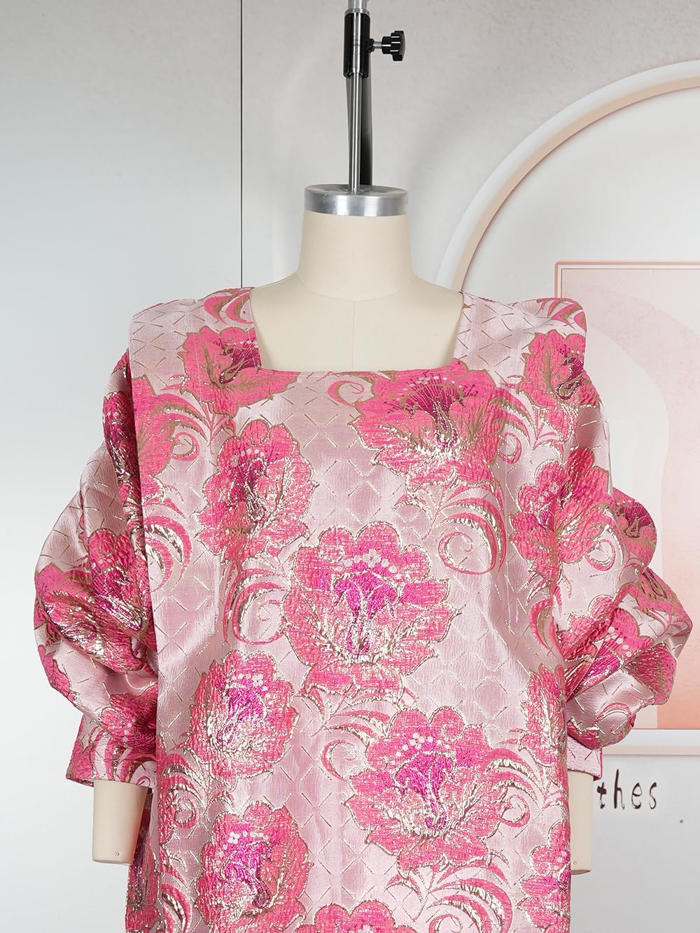 HD African Fashion Bubu Dress for Woman Embroidery Pattern Maxi Dress - Image 5