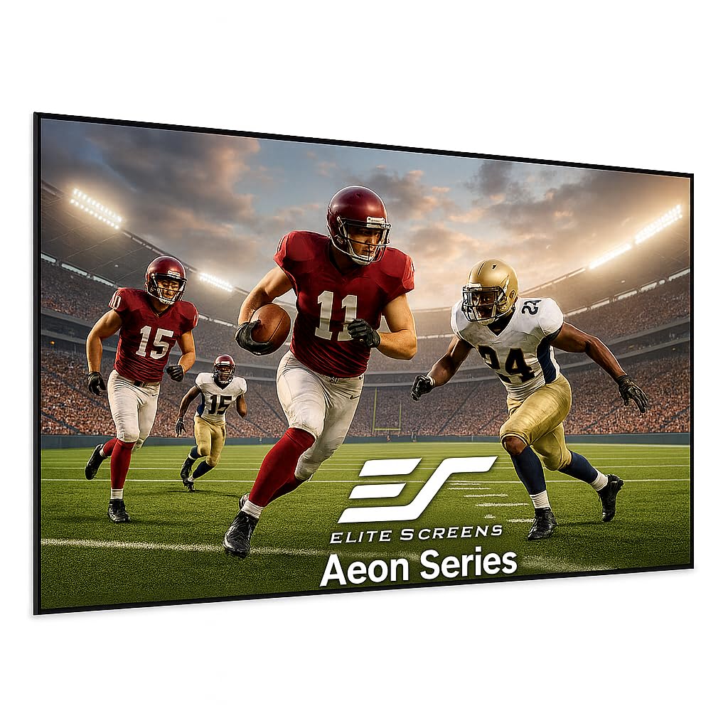 Elite Screens 135" Projector Screen, Zero Edge Fixed Frame , ISF Certified, Compatible with Standard, Short & Ultra Short Throw Projectors, AR135H2, CineGrey