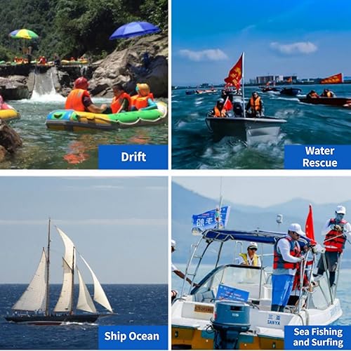 Miniatura 6 de Luz de chaleco salvavidas, luz estroboscópica con localizador automático, luces estroboscópicas de barco marino, equipo de supervivencia LED de