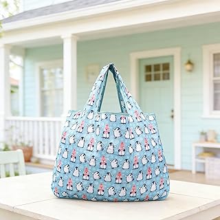 Large Capacity Tote Bag, Foldable Reusable Shopping Bag for Grocery and Storage