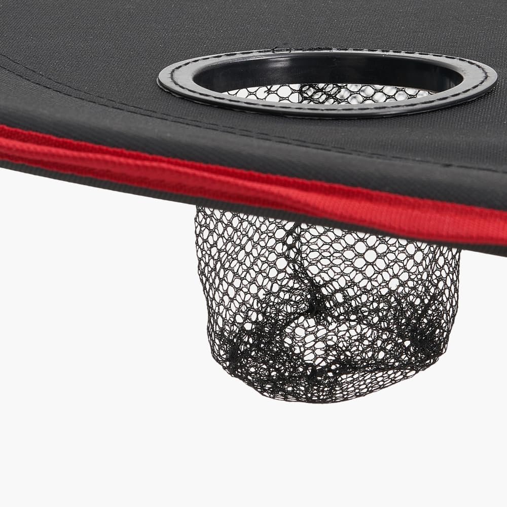 Meoe&heome Folding Portable Camping Table Oxford Outdoor Picnic RoundTable 4 Cup Holders