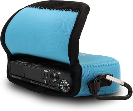 Megagear Sony Cyber-Shot Dsc-Hx80, Dsc-Hx90V Ultra Light Neoprene Camera Case, With Carabiner - Blue - MG609