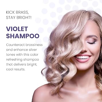 ALOXXI Violet Shampoo for Blonde & Silver Hair with Purple Pigments to Instantly Neutralize Brassiness & Enhance Luminousity, Paraben & Sulfate Free, 10.1 Fl Oz