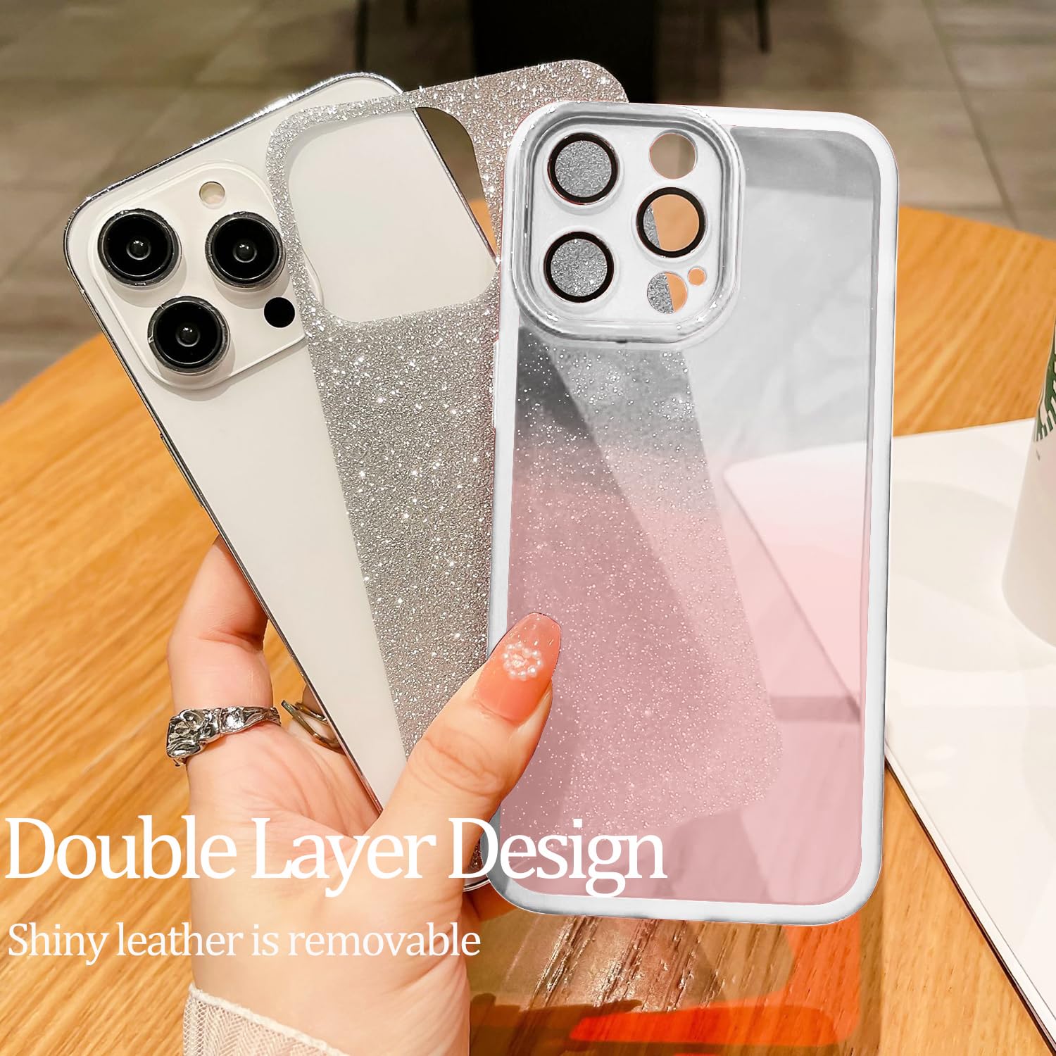 Cover Glitter Per Xiaomi Redmi Note 13 Pro Plus 5G, Custodia Morbida TPU Trasparente Antiurdo, Con Protezione Fotocamera