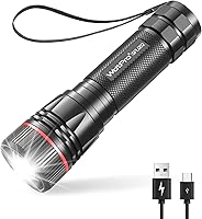 Vista 8 de WdtPro Linternas recargables de alto lúmenes, 1 paquete de 10H de larga duración, súper brillantes, para EDC, linternas LED mini tácticas