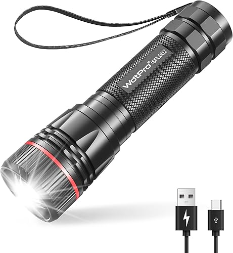 WdtPro Linternas recargables de alto lúmenes, 1 paquete de 10 linternas EDC superbrillantes de larga duración, mini luces LED tácticas para acampar disponible en Yaxa Peru