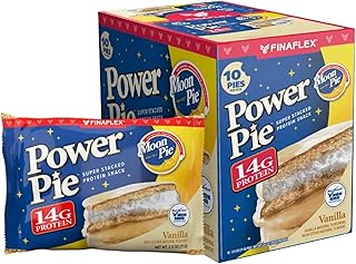 FINAFLEX POWER PIE, Vanilla - 10 Count - 14g of Protein Per Serving - With Whey Protein Isolate, Milk Protein Isolate & Milk Protein Concentrate - Non-GMO