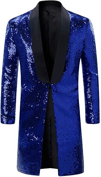Women Bling Sequins Tuxedo Jacket Coat Wedding Party Stage Show Suits STJK030