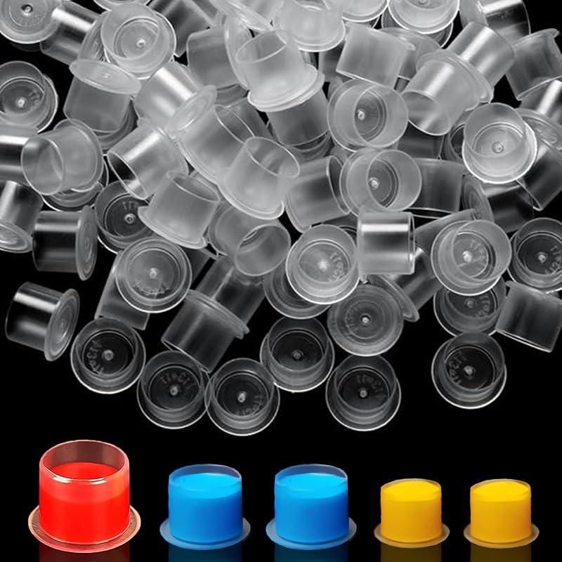 Copos para Tinta de Tatuagem YONGDA com Base, 500 unidades, Tamanhos P/M/G