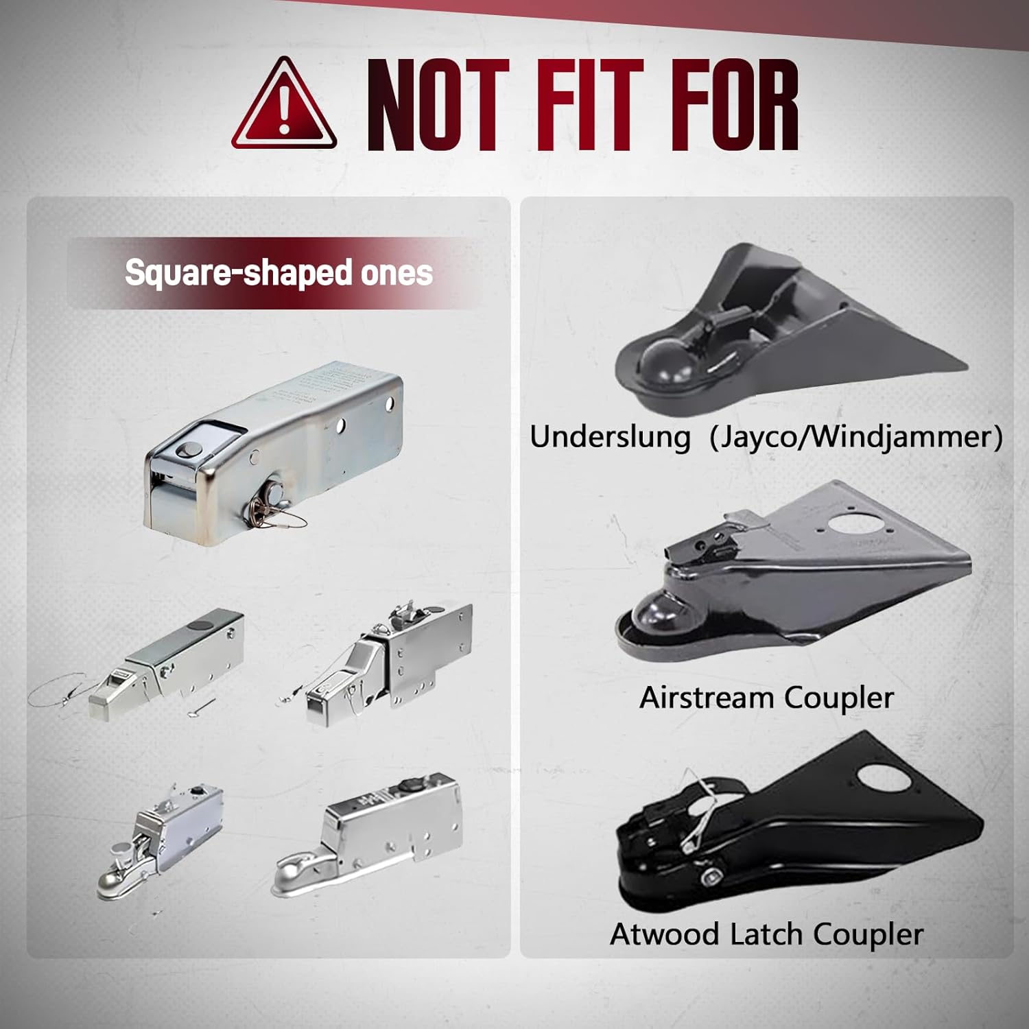 New-Universal Trailer Lock for 1-7/8", 2" ,2-5/16" & Bulldog Couplers,Anti-Theft Steel Trailer Tongue Coupler Lock with Fully Enclosed,for Rv/Trailer/Flatbed,Patent Pending