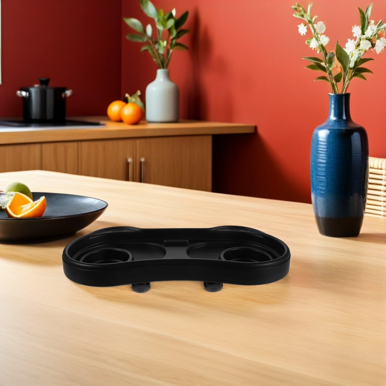 ORFOFE Plateau Amovible pour Poussette Extra-Large en Plastique Porte-Gobelet Intégré Antidérapant et Facile à Nettoyer Accessoire Pratique pour Sorties Repas et Jeux Bébé