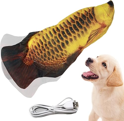 Flopping Fish - Juguete eléctrico de peces en movimiento para perros, juguete realista para perros, juguetes interactivos para mascotas para