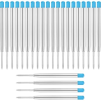 ENLACE Ballpoint Pen Refills Large Capacity Metal Ballpoint Pen Refills for G2 Format 24 x Compatible Set Refills 1.0 mm Line Width M Ink Color Blue