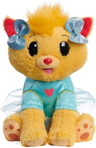 Just Play EK World Emma's - Animal de peluche de 7 pulgadas, gato naranja, tela suave, lazo brillante, juguetes para niños a partir de 3 años