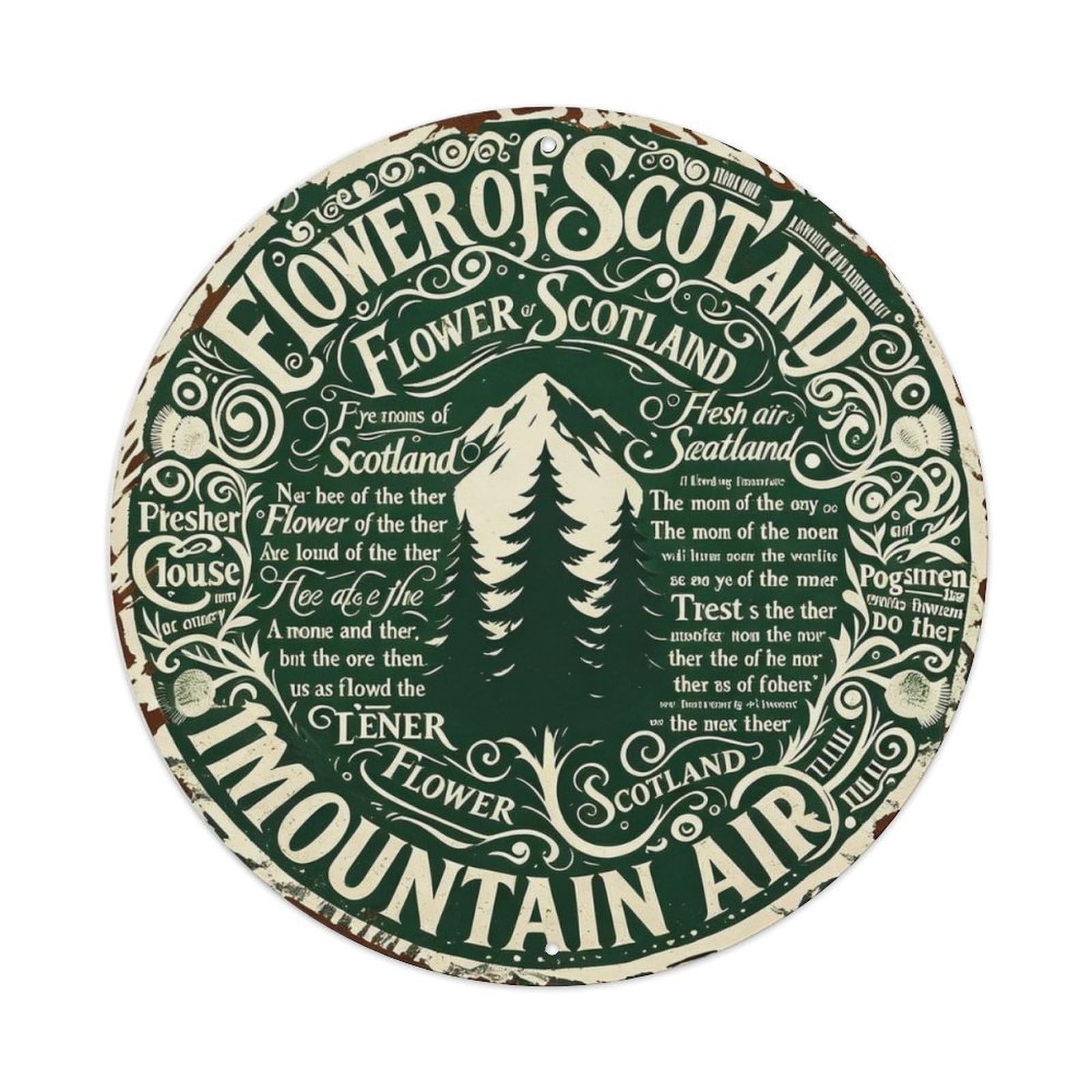 Mountain Air Metal Tin Sign Plaque