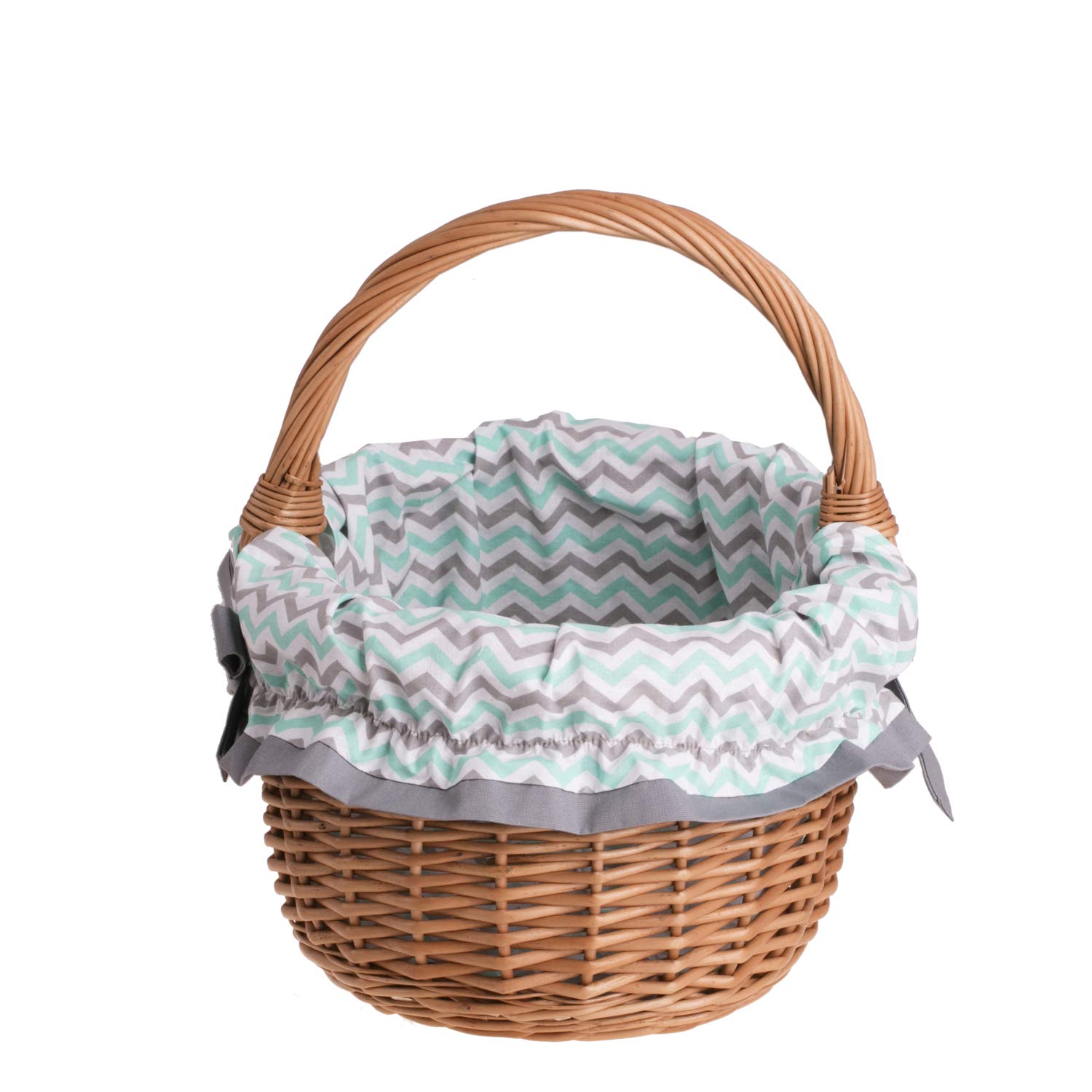 Cestos de Mimbre, Cesta de la Compra Ovalada, Decoración Diseño Retro